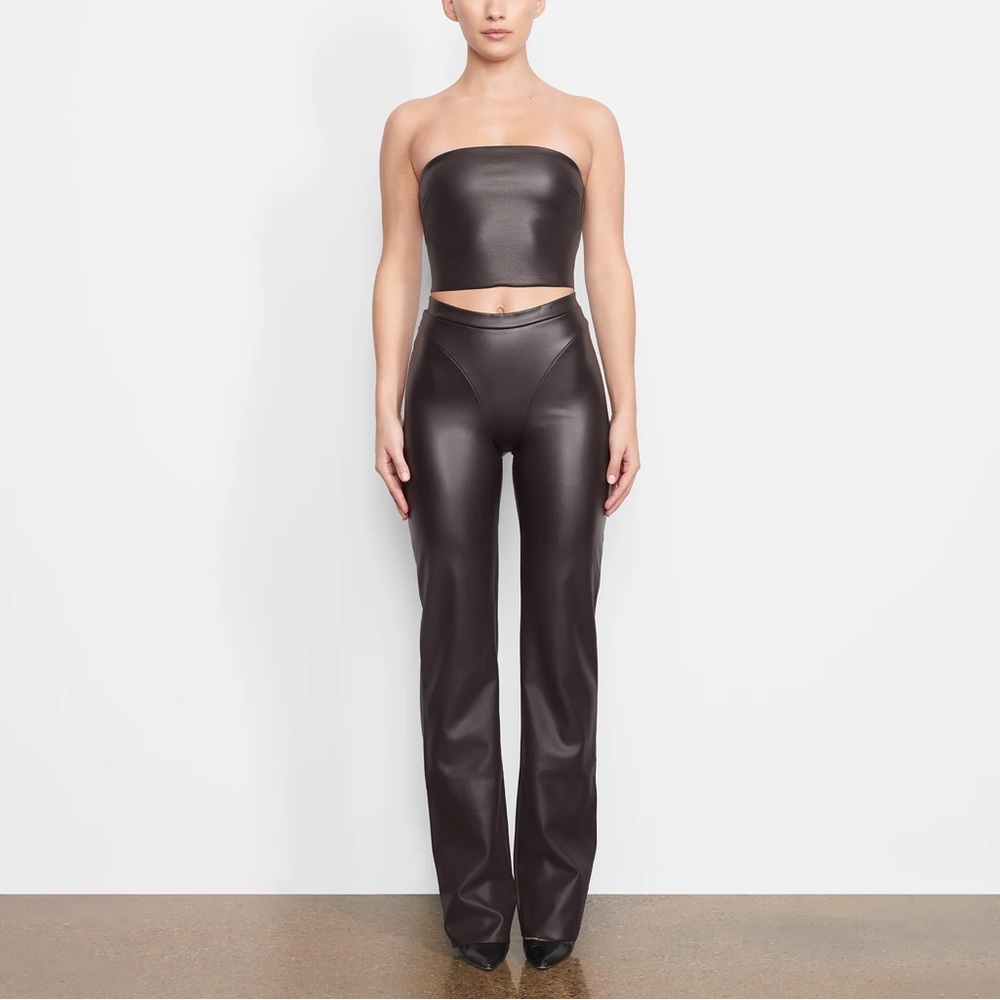 Skims TOP bandeau Faux Leather